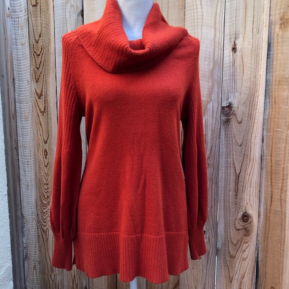 Anthropologie Sweaters - Anthropologie Puff Sleeve Rust Turtleneck Sweater NWT Women’s Size XS, S, M